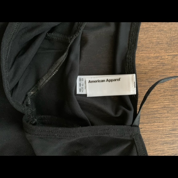 American apparel stretch mesh strappy bodysuit - Picture 2 of 3